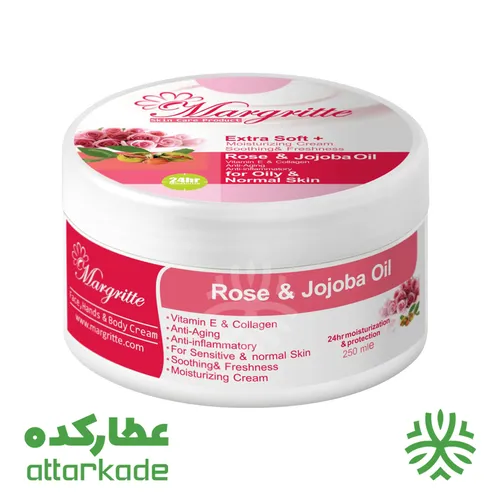 کرم مرطوب کننده Margritte - گل رز و جوجوبا (کاسه ای)